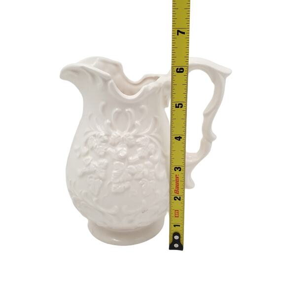 6" Vintage Inarco Japan Small Pitcher and Saucer E-4094 Cream Color - Picture 12 of 14